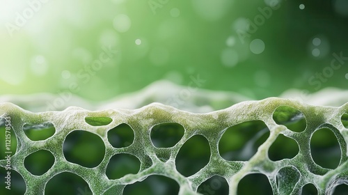 Microlevel depiction of stomata open to allow the exchange of oxygen and water vapor photo