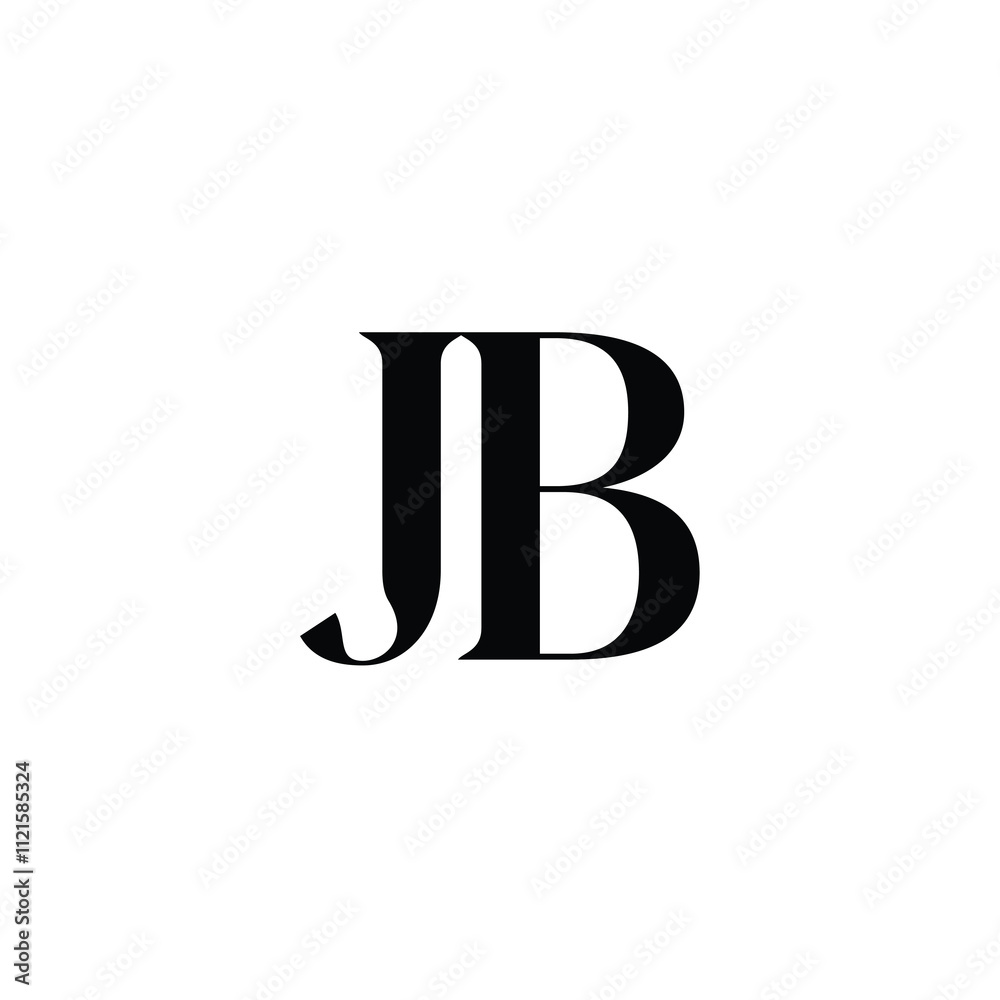 JB monogram logo design letter text name symbol monochrome logotype alphabet character simple logo JB monogram logo design letter text name symbol monochrome logotype alphabet character simple logo