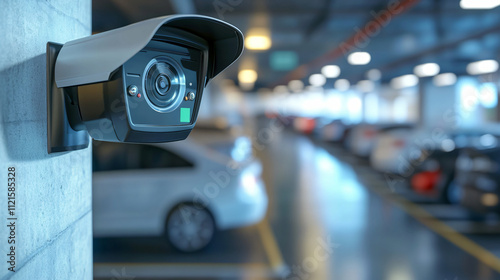 AI-integrated cameras scanning license plates for secure parking areas.AI-integrated cameras scanning license plates for secure parking areas.