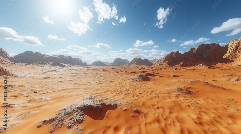 Breathtaking Desert Landscape with Dramatic Mountain Ranges Breathtaking Desert Landscape with Dramatic Mountain Ranges
