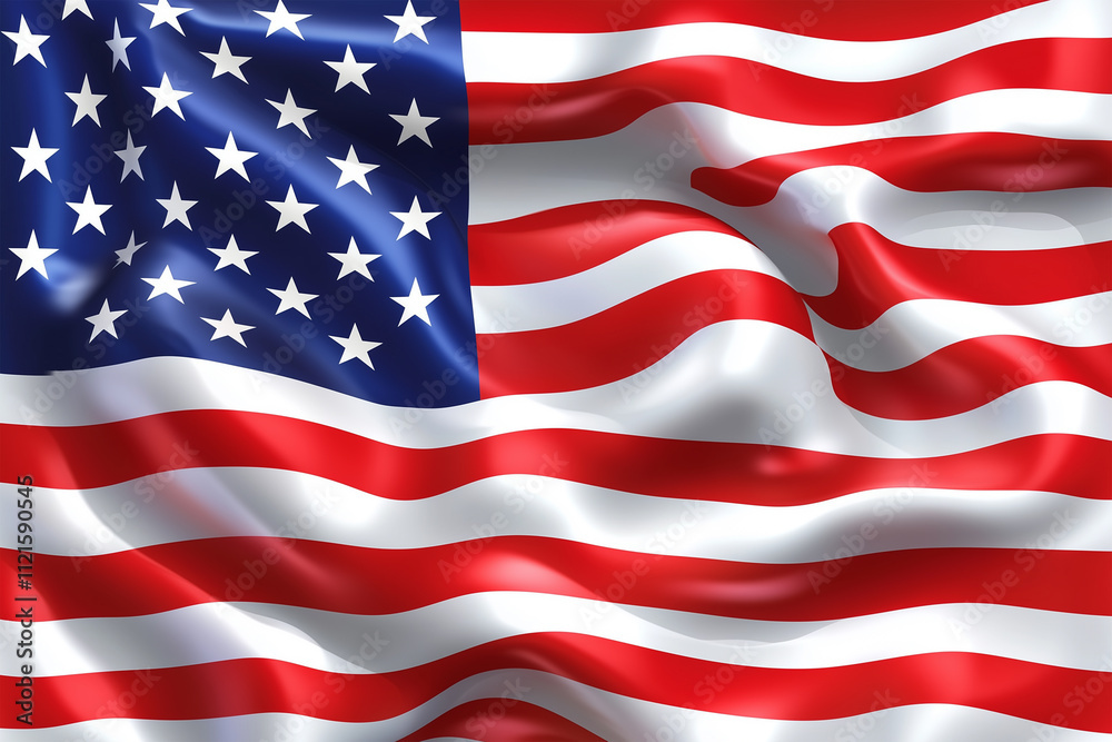 Illustration of the USA national flag Illustration of the USA national flag
