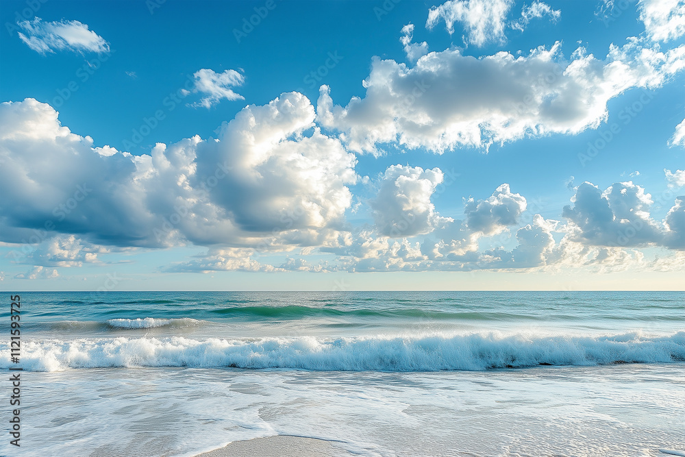 Fototapeta premium Waves on the Sea – Ocean Landscape Concept