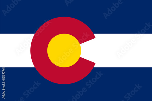 Flag of Colorado state, US