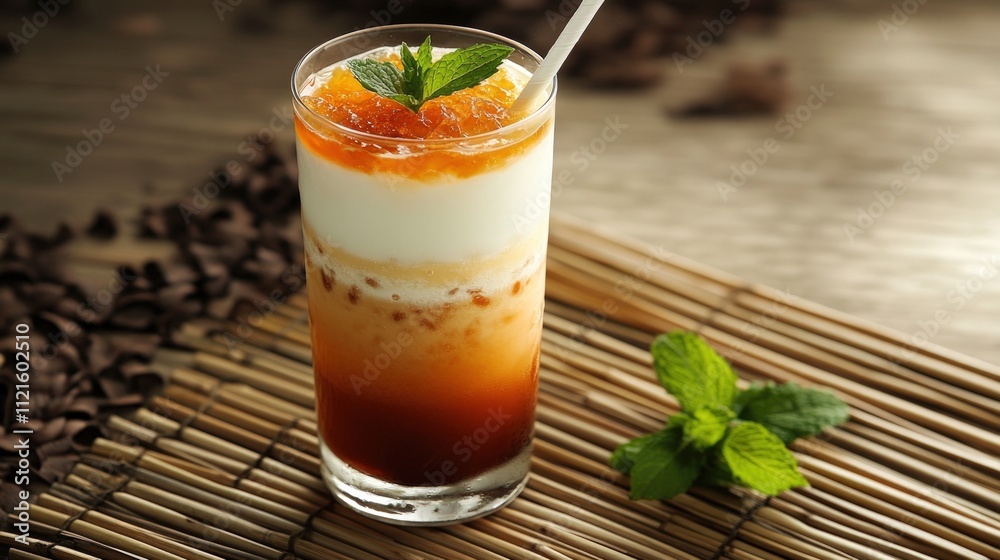 Refreshing Thai Iced Tea Layered Delight Refreshing Thai Iced Tea Layered Delight
