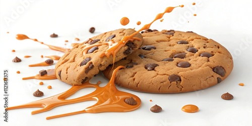 Delicious Orange Toffee Choc Chip Cookie Food Photography: Delicious Cookie Stock Photos Featuring Backgrounds, Graphics, and Header Designs
