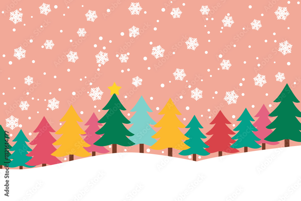 Fototapeta premium christmas tree in the snow
