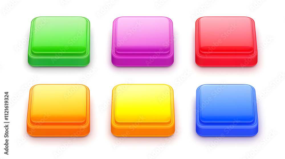 Colorful buttons in vibrant hues arranged neatly. Colorful buttons in vibrant hues arranged neatly.