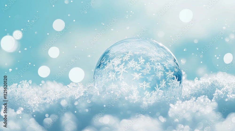 Minimalist Snow Globe Illustration Minimalist Snow Globe Illustration