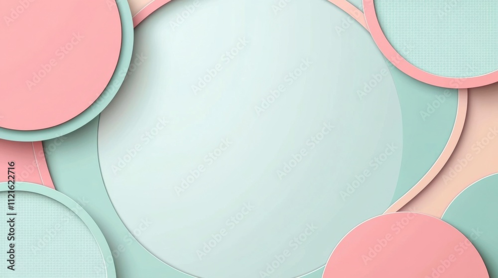 Elegant Geometric Shapes in Soft Pastel Hues Elegant Geometric Shapes in Soft Pastel Hues