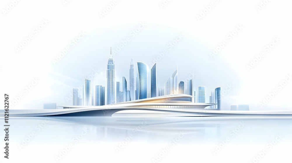 Fototapeta premium Saudi Arabia, contemporary, global, urban skyline, and contemporary building design