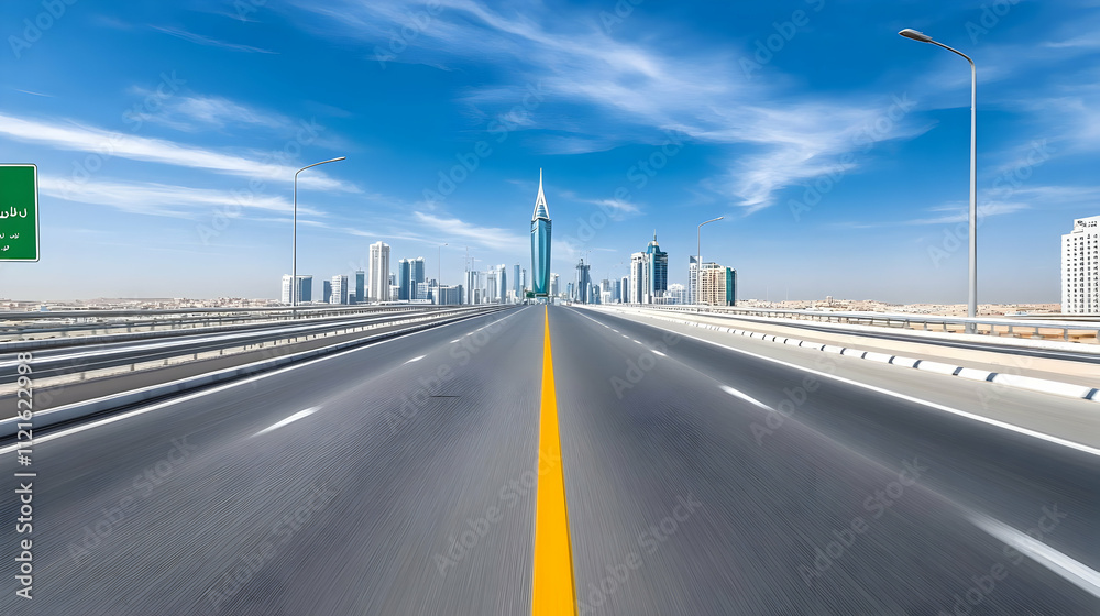 Fototapeta premium Saudi Arabia, contemporary, global, urban skyline, and contemporary building design