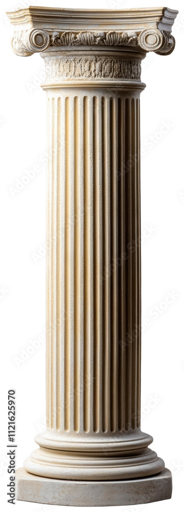 Fluted Column with Decorative Capital and Base Fluted Column with Decorative Capital and Base