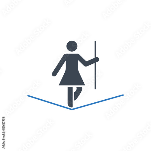 Woman Balance Act Icon