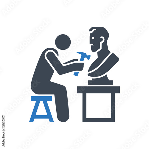 Sitting Sculptor Icon