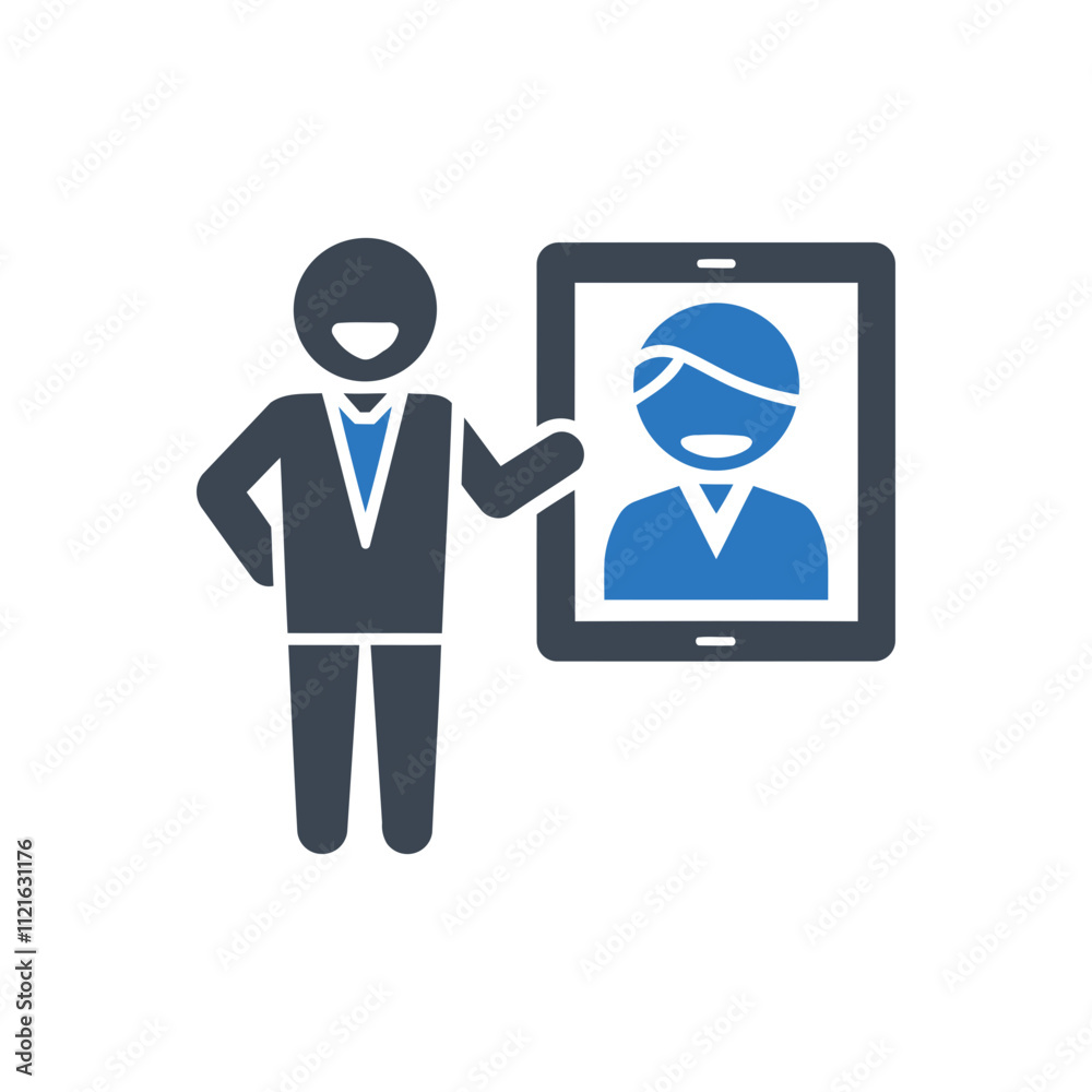 Presenter with Digital Display Icon Presenter with Digital Display Icon