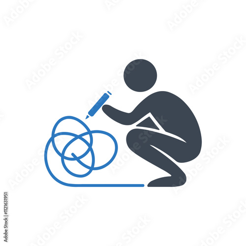Resolving tangled lines icon