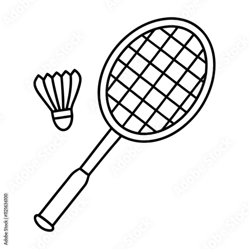 badminton racket isolated on white