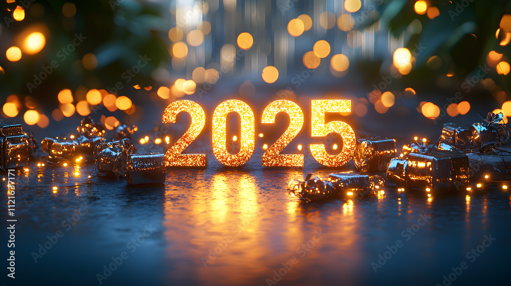 Sparkling 2025 for a bright new year celebration Sparkling 2025 for a bright new year celebration