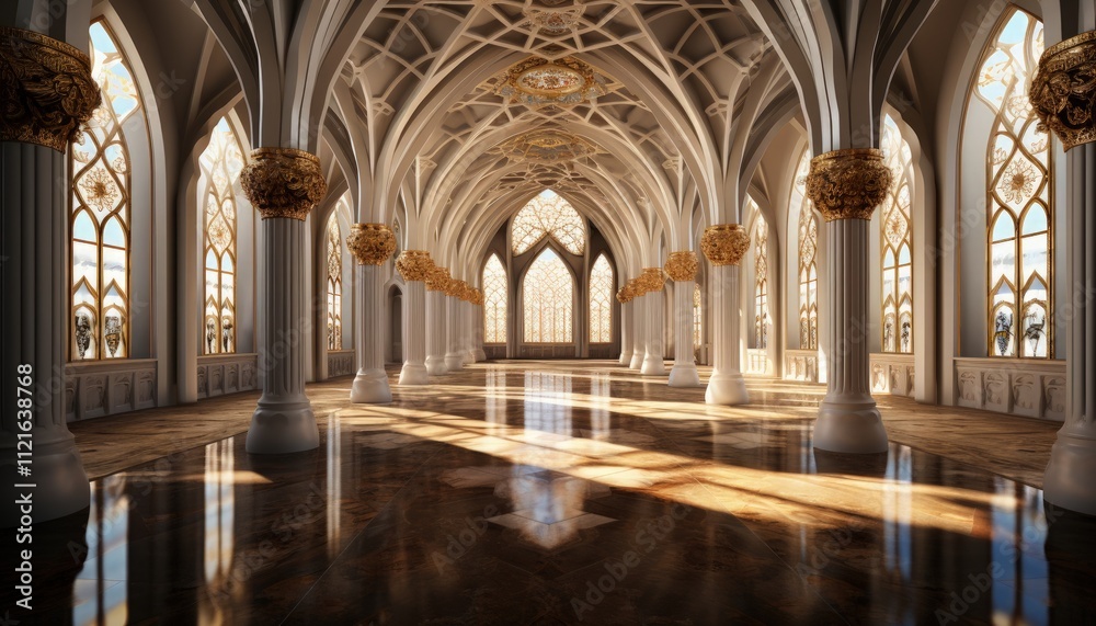 Fototapeta premium A solemn Islamic prayer in a mosque