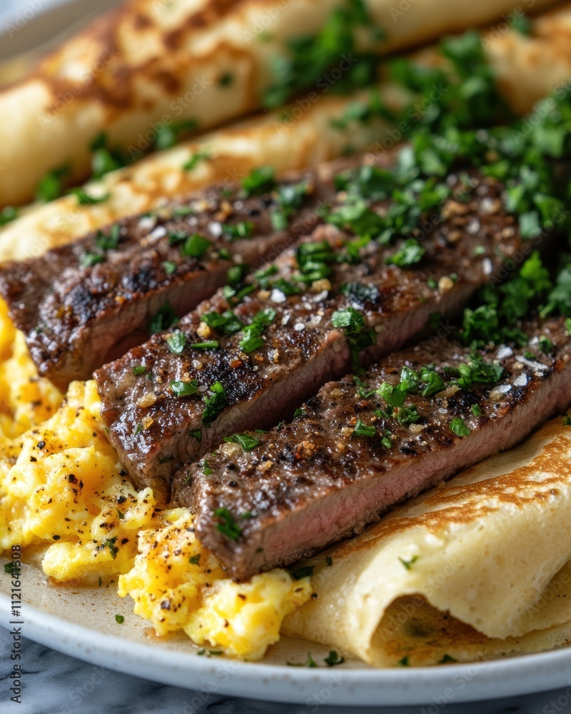 Sizzling Steak and Egg CrepesA Gourmet Delight Kitchen Table Recipe Showcase Cozy Home Culinary Adventure Sizzling Steak and Egg CrepesA Gourmet Delight Kitchen Table Recipe Showcase Cozy Home Culinary Adventure