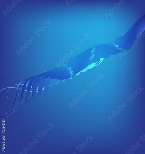 abstract smoke lines on blue background.