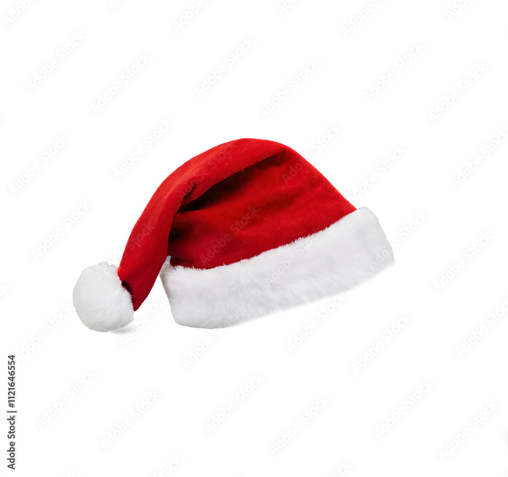 Red Santa Hat Isolated on Transparent Background Red Santa Hat Isolated on Transparent Background