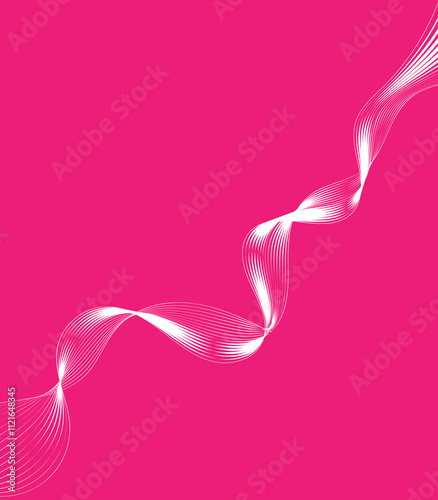 pink wave curves lines soft white and pink gradient abstract background for artwork design.