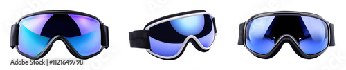 Stylish ski goggles with mirrored lenses