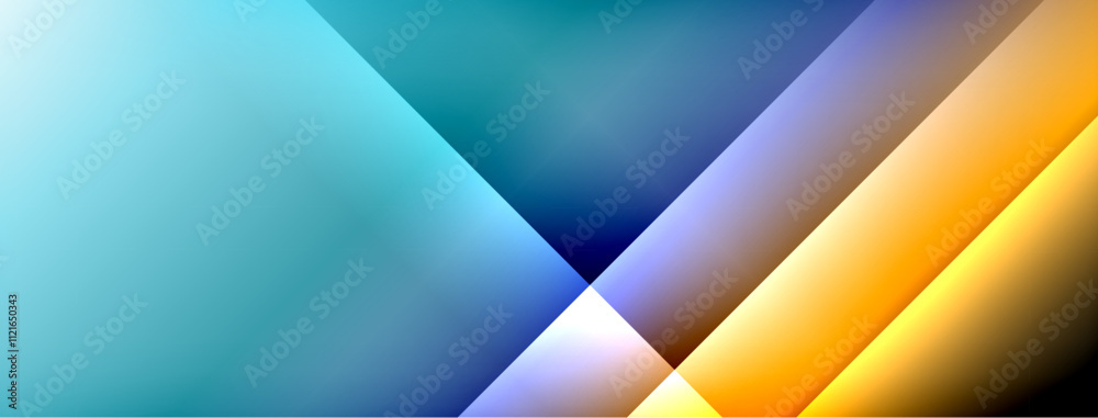 Obraz premium Dynamic shadow lines with gradient colors geometric background