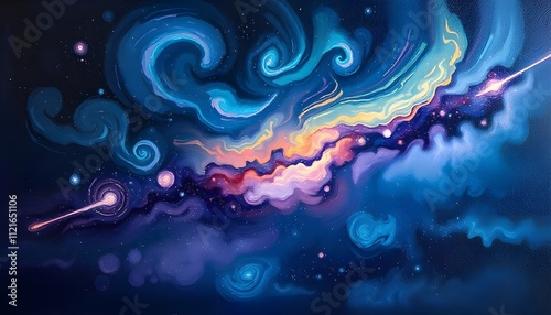 drawing of colorful sky