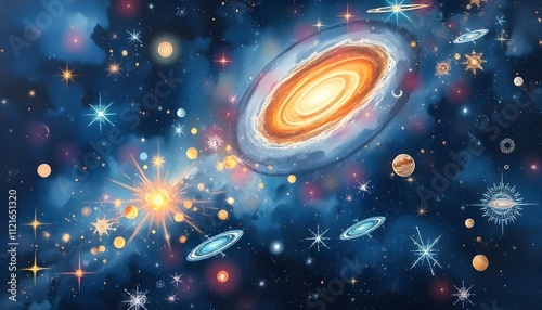 background with planets