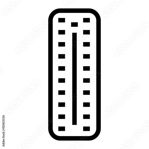 Contraception pills line black icon. Vector isolated button.