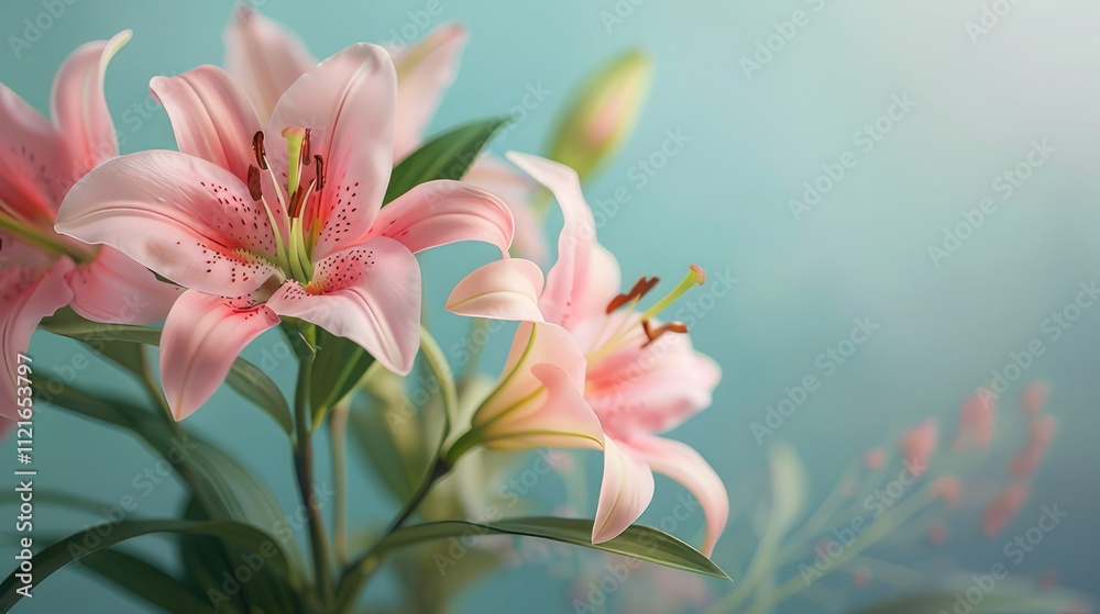 Fototapeta premium pink lily flowers