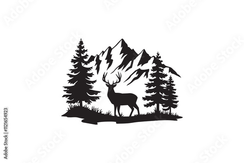 Wilderness Majesty  Deer in the Forest VECTOR