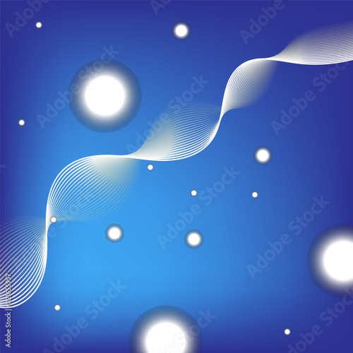 abstract blue background with bubbles.