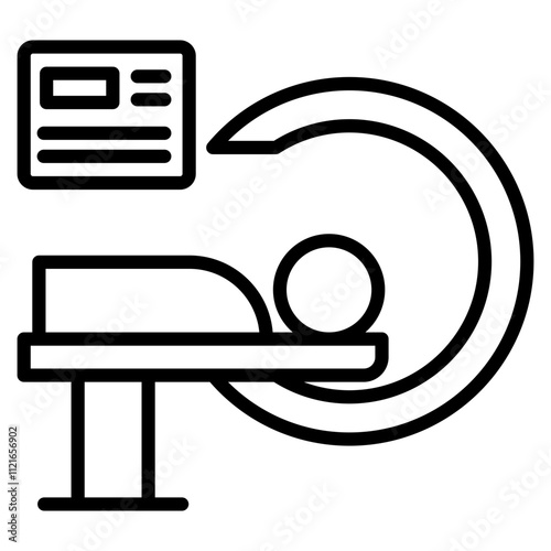 CT scanner single icon