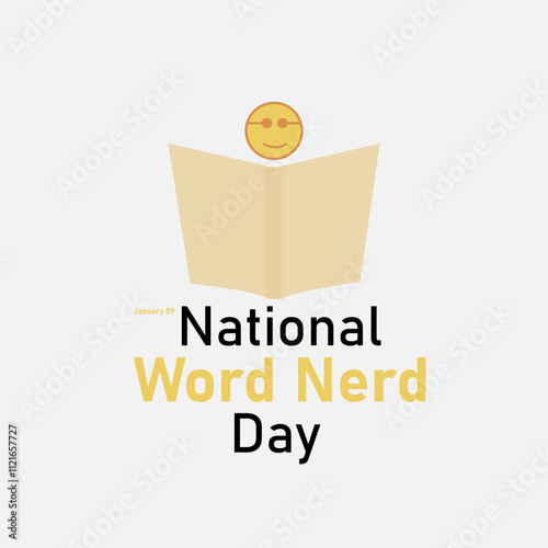 vector graphic of National Word Nerd Day good for national National Word Nerd Day celebration. flat design. flyer design.flat illustration.