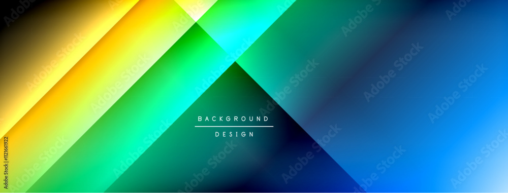 Fototapeta premium Dynamic shadow lines with gradient colors geometric background