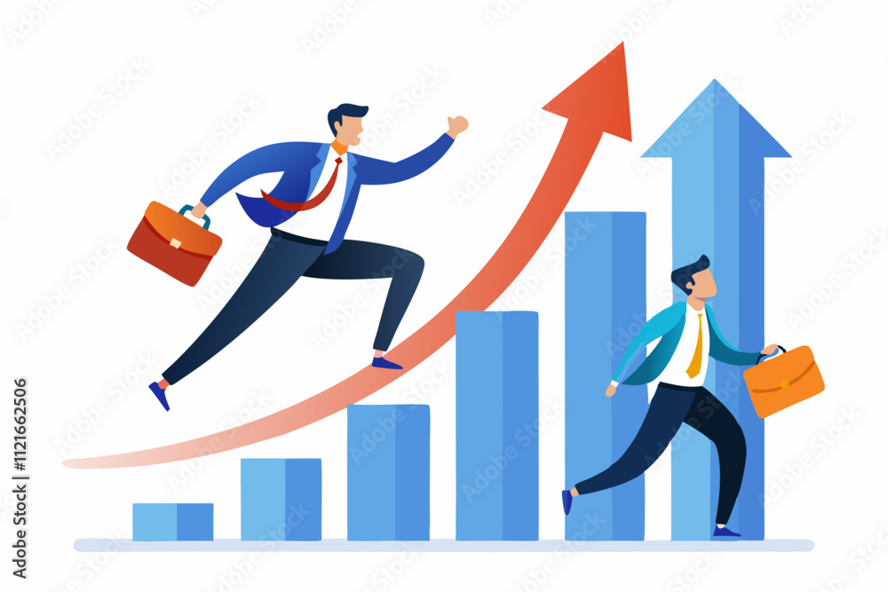 Business Growth and Success Illustrating Progress with Graphs Business Growth and Success Illustrating Progress with Graphs