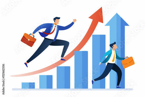 Business Growth and Success Illustrating Progress with Graphs