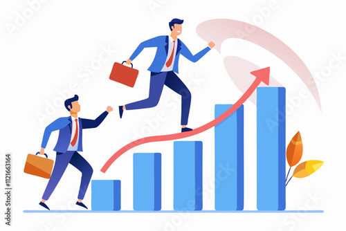 Business Growth and Success Illustrating Progress with Graphs