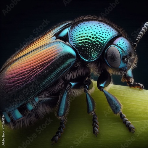 150 Deep Color Metallic Colored Insect A photograph of a small i photo