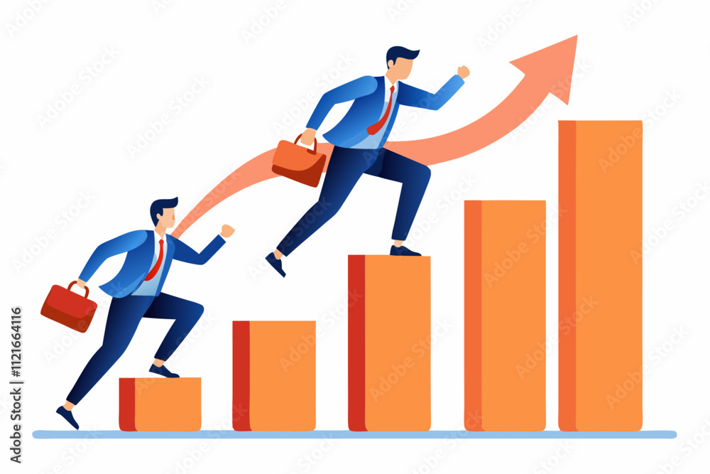 Business Growth and Success Illustrating Progress with Graphs