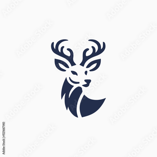 Elegant deer logo for sale.