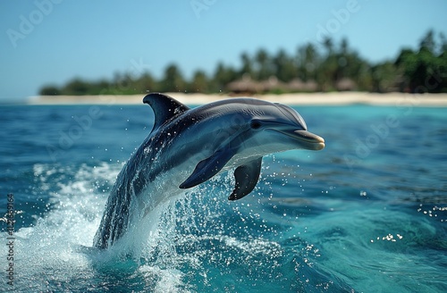 Dolphin Leaping Out of the Water