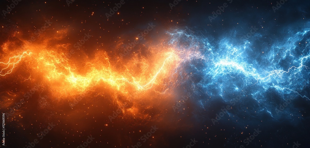 Fototapeta premium Fire and Ice Abstract
