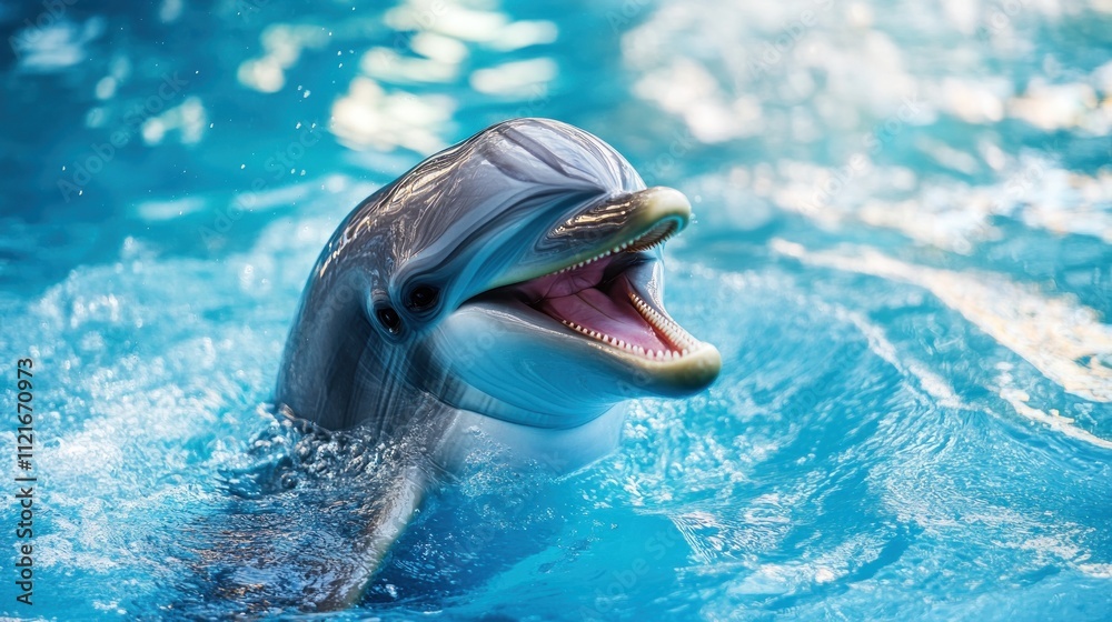 Fototapeta premium Smiling Dolphin in the Water