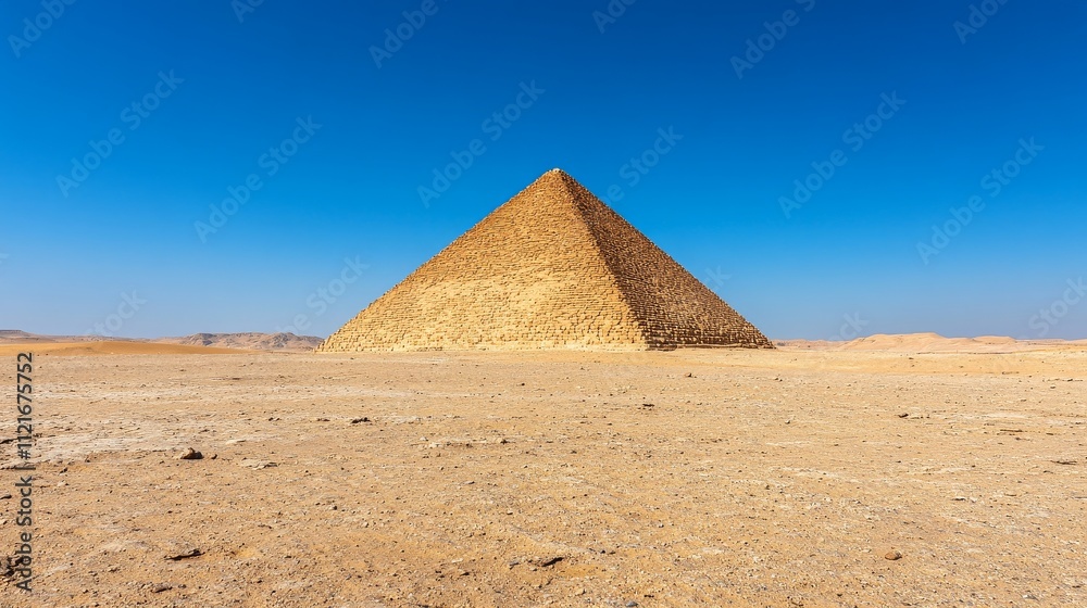 Majestic Pyramid of Giza Under Clear Blue Sky Majestic Pyramid of Giza Under Clear Blue Sky