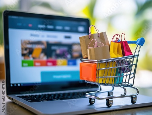 Obraz na płótnie Online Shopping Concept w salonie