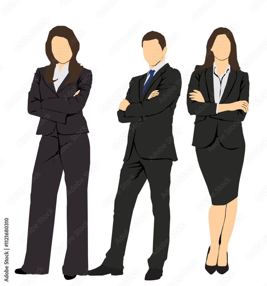 business team isolated on white